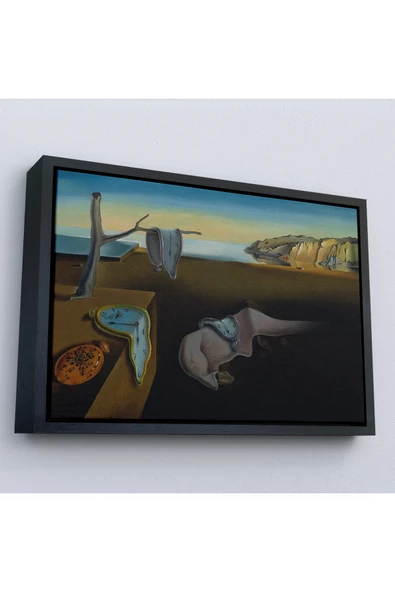 Trezon Ahşap Çerçeveli Salvador Dali - Belleğin Azmi Tablo - The Persistence Of Memory-7128 ürün görseli 1
