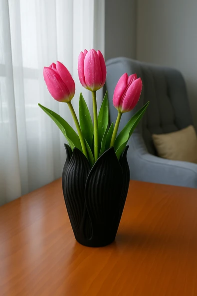 TIGEA Accessories LOTUS 3D MODERN TARZ DEKORATİF VAZO ürün görseli 1