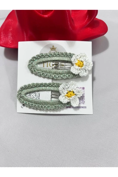 TIGEA Accessories El Yapımı Örme Saç Tokası Ikili ürün görseli 1