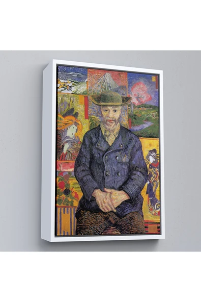 Trezon Ahşap Çerçeveli Vincent Van Gogh - Père Tanguy’Un Portresi Tablo-7459 ürün görseli 1