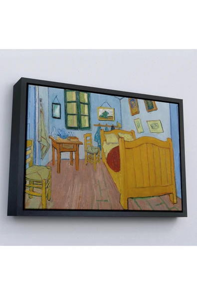 Trezon Ahşap Çerçeveli Vincent Van Gogh - Arles'Ta Yatak Odası Tablosu - Bedroom İn Arles-7179 ürün görseli 1