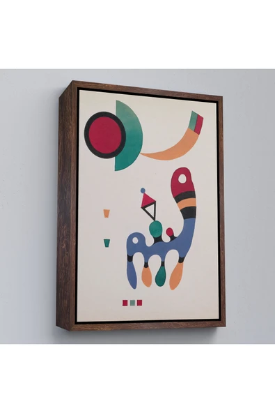 Trezon Ahşap Çerçeveli Vasiliy Kandinsky - 11 Resim Ve 7 Şiir Soyut Tablosu-7485 ürün görseli 1