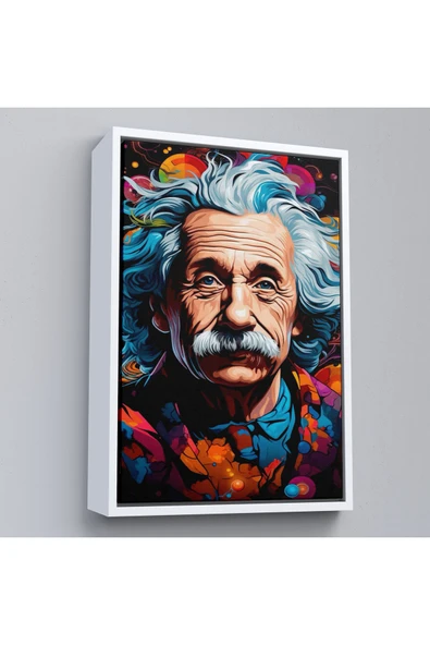 Trezon Ahşap Çerçeveli Albert Einstein Tablo-7827 ürün görseli 1