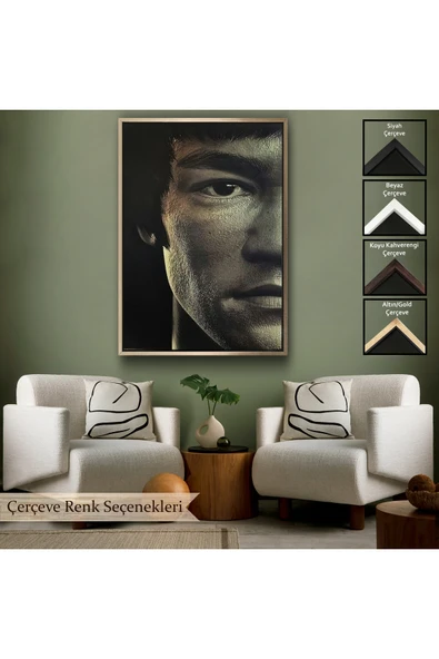 Trezon Ahşap Çerçeveli Bruce Lee Tablosu-7823 - Resim 6