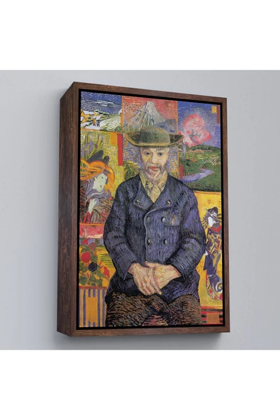 Trezon Ahşap Çerçeveli Vincent Van Gogh - Père Tanguy’Un Portresi Tablo-7459 ürün görseli 1
