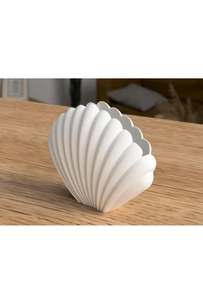 TIGEA Accessories SHELL 3D MODERN TARZ BOYANABİLİR VAZO - Resim 4
