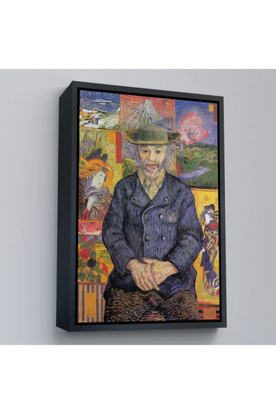 Trezon Ahşap Çerçeveli Vincent Van Gogh - Père Tanguy’Un Portresi Tablo-7459 ürün görseli 1