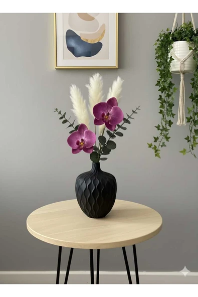 TIGEA Accessories İSKANDİNAV TARZ SALON/OTURMA ODASI PLA PLASTİK DEKORATİF VAZO ürün görseli 1