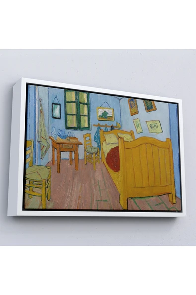 Trezon Ahşap Çerçeveli Vincent Van Gogh - Arles'Ta Yatak Odası Tablosu - Bedroom İn Arles-7179 ürün görseli 1