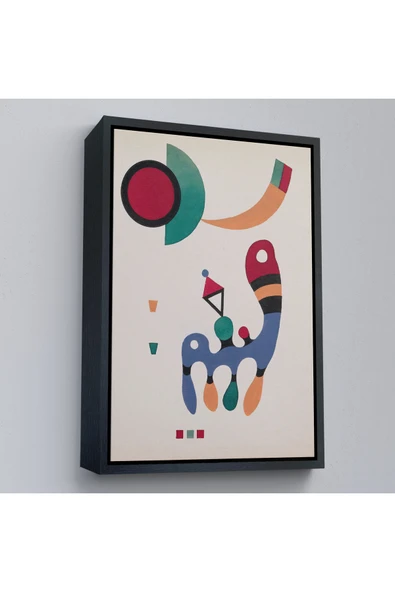 Trezon Ahşap Çerçeveli Vasiliy Kandinsky - 11 Resim Ve 7 Şiir Soyut Tablosu-7485 ürün görseli 1