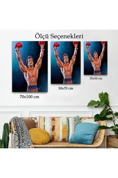 Trezon Sylvester Stallone Rocky Tablo-7782 - Resim 3