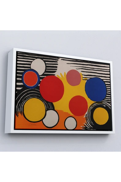 Trezon Ahşap Çerçeveli Alexander Calder - Kuş Yuvası Tablosu Bird'S Nest-7056 ürün görseli 1