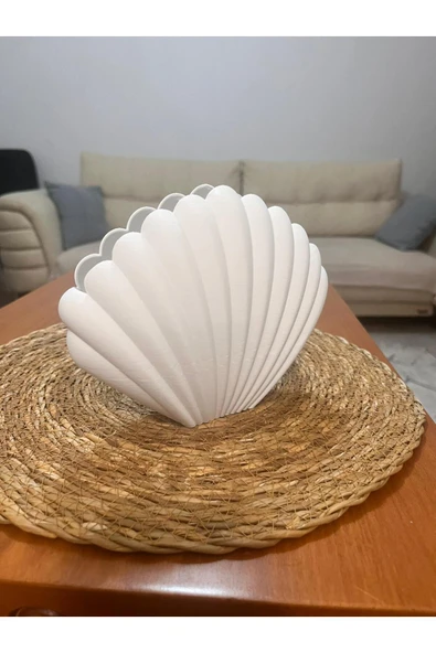TIGEA Accessories SHELL 3D MODERN TARZ BOYANABİLİR VAZO - Resim 6