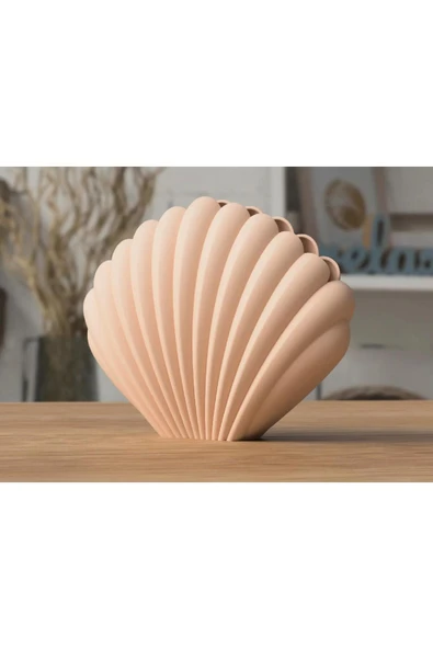 TIGEA Accessories SHELL 3D MODERN TARZ BOYANABİLİR VAZO - Resim 3
