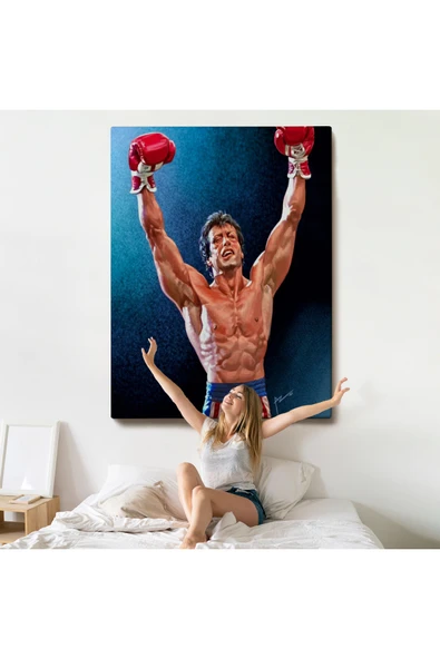 Trezon Sylvester Stallone Rocky Tablo-7782 - Resim 5