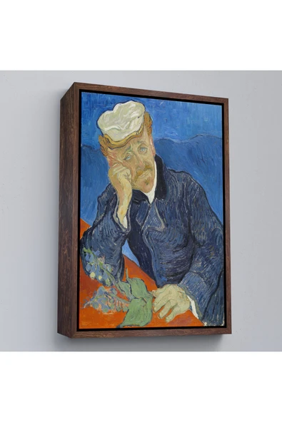 Trezon Ahşap Çerçeveli Vincent Van Gogh - Doktor Paul Gachet Tablo-7467 ürün görseli 1