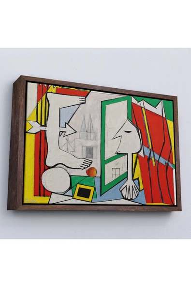 Trezon Ahşap Çerçeveli Pablo Picasso - Açık Pencere Tablo - La Fenetre Ouverte-7091 ürün görseli 1