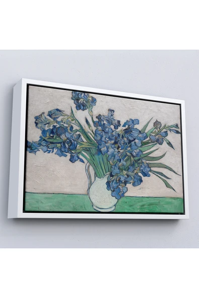 Trezon Ahşap Çerçeveli Vincent Van Gogh - Süsen Çiçeği Tablo - Irises-7183 ürün görseli 1