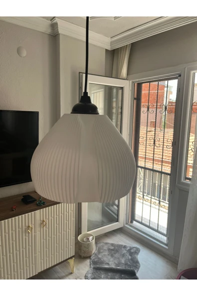 TIGEA Accessories Bohem Sarkıt Avize 3d Tasarım Salon/yatak Odası/çocuk Odası(BEYAZ RENK) ürün görseli 1