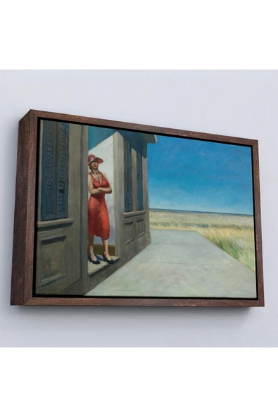 Trezon Ahşap Çerçeveli Edward Hopper - Güney Carolina Sabahı Tablo - South Carolina Morning-7132 ürün görseli 1