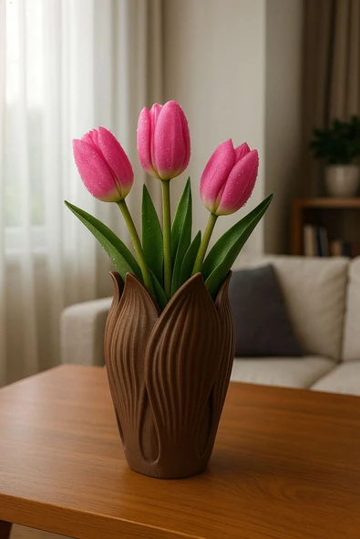 TIGEA Accessories LOTUS 3D MODERN TARZ DEKORATİF VAZO ürün görseli 1
