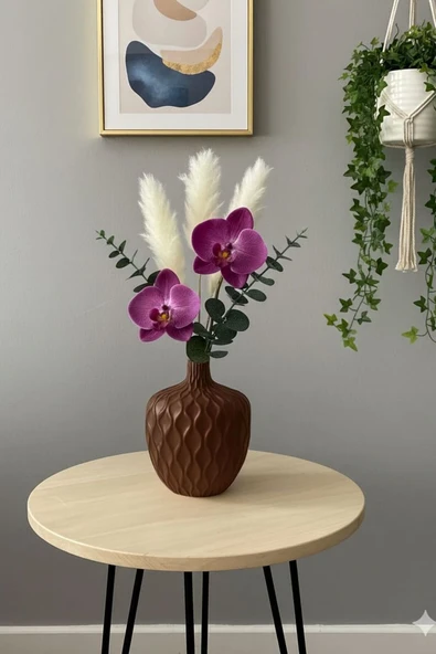 TIGEA Accessories İSKANDİNAV TARZ SALON/OTURMA ODASI PLA PLASTİK DEKORATİF VAZO ürün görseli 1