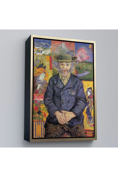 Trezon Ahşap Çerçeveli Vincent Van Gogh - Père Tanguy’Un Portresi Tablo-7459 ürün görseli 1