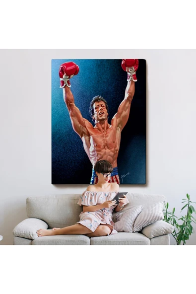Trezon Sylvester Stallone Rocky Tablo-7782 - Resim 8