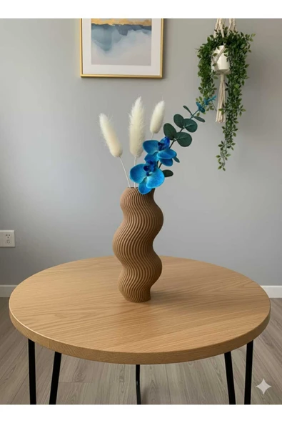 TIGEA Accessories İSKANDİNAV TARZ SALON/OTURMA ODASI PLA PLASTİK DEKORATİF MODERN VAZO ürün görseli 1