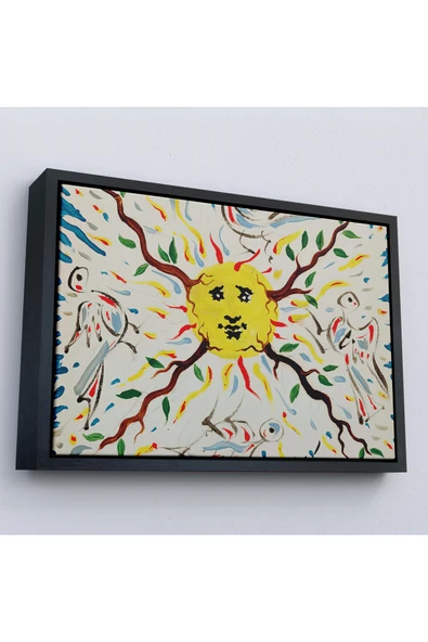 Trezon Ahşap Çerçeveli Salvador Dali - Bitki Güneşi Tablo-7127 ürün görseli 1