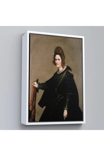 Trezon Ahşap Çerçeveli Diego Velázquez - Kadın Portresi Tablo-7377 ürün görseli 1