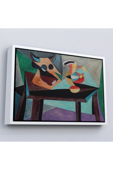Trezon Ahşap Çerçeveli Pablo Picasso - Boğa Kafası Tablo-7103 ürün görseli 1