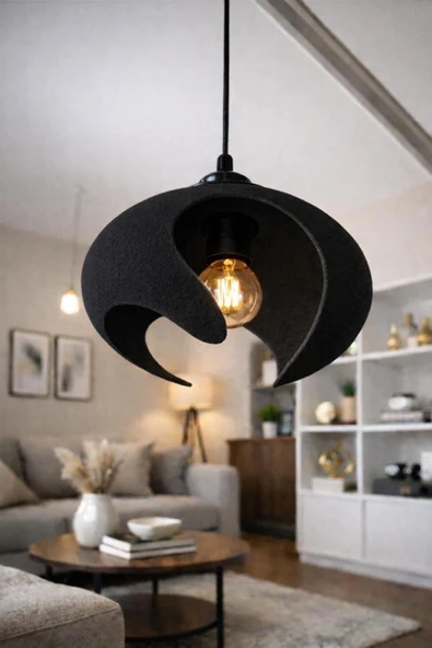 TIGEA Accessories BETON DOKULU İSKANDİNAV TARZ PREMİUM SALON/ OTURMA ODASI SARKIT SALON AVİZE ürün görseli 1