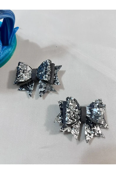 TIGEA Accessories El Yapımı Işıltılı Suni Deri Glitter Toka Ikili ürün görseli 1