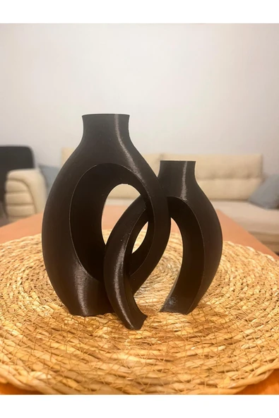 TIGEA Accessories İSKANDİNAV BOHEM PİNTEREST DEKORATİF VAZO ürün görseli 1