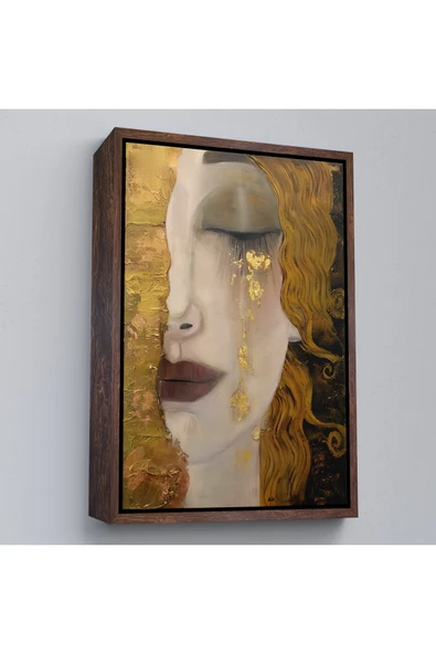 Trezon Ahşap Çerçeveli Gustav Klimt - Altın Gözyaşları Tablosu-7319 ürün görseli 1