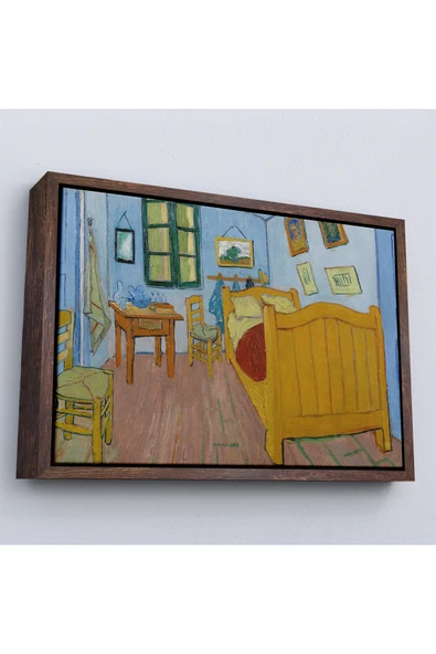 Trezon Ahşap Çerçeveli Vincent Van Gogh - Arles'Ta Yatak Odası Tablosu - Bedroom İn Arles-7179 ürün görseli 1
