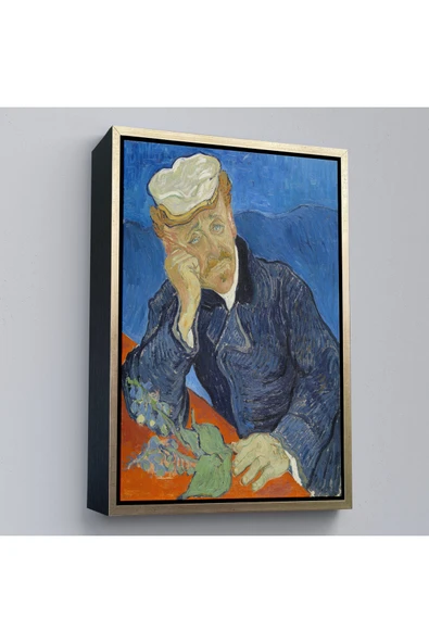 Trezon Ahşap Çerçeveli Vincent Van Gogh - Doktor Paul Gachet Tablo-7467 ürün görseli 1