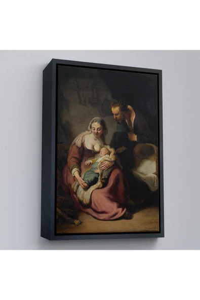 Trezon Ahşap Çerçeveli Rembrandt - Kutsal Aile Tablo - The Holy Family-7431 ürün görseli 1
