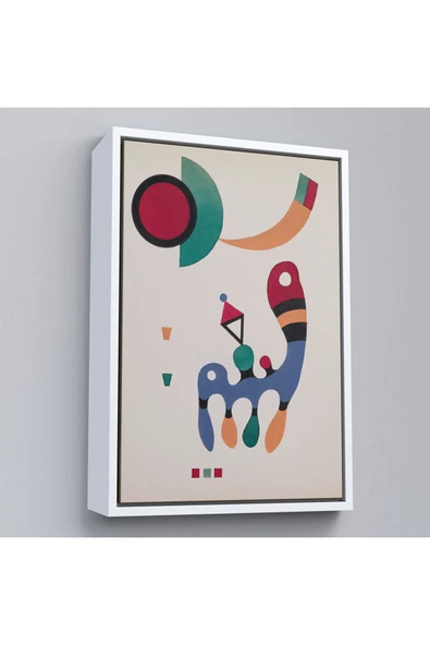 Trezon Ahşap Çerçeveli Vasiliy Kandinsky - 11 Resim Ve 7 Şiir Soyut Tablosu-7485 ürün görseli 1
