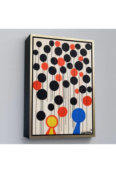 Trezon Ahşap Çerçeveli Alexander Calder - Envol Tablo-7291 ürün görseli 1