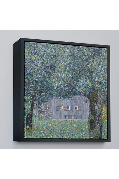 Trezon Ahşap Çerçeveli Gustav Klimt'İn Avusturya'Daki Çiftlik Evi Tablosu-8343 ürün görseli 1