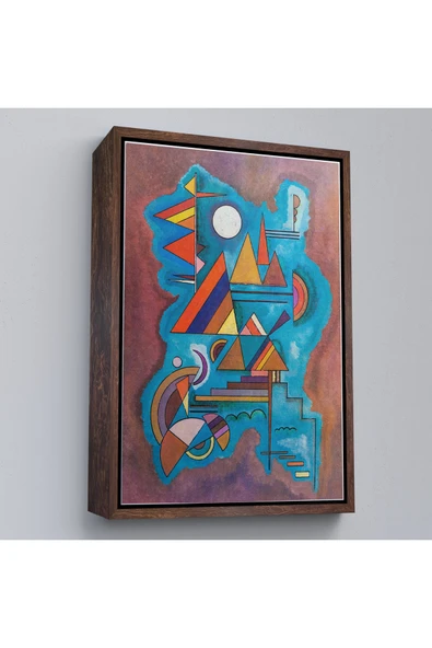 Trezon Ahşap Çerçeveli Wassily Kandinsky - Ayakta Duran Tablo - Standing-7498 ürün görseli 1