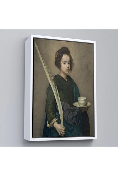 Trezon Ahşap Çerçeveli Diego Velazquez - Aziz Rufina Tablo-7390 ürün görseli 1