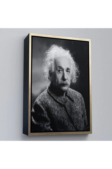 Trezon Ahşap Çerçeveli Albert Einstein Tablo-7845 - Resim 2