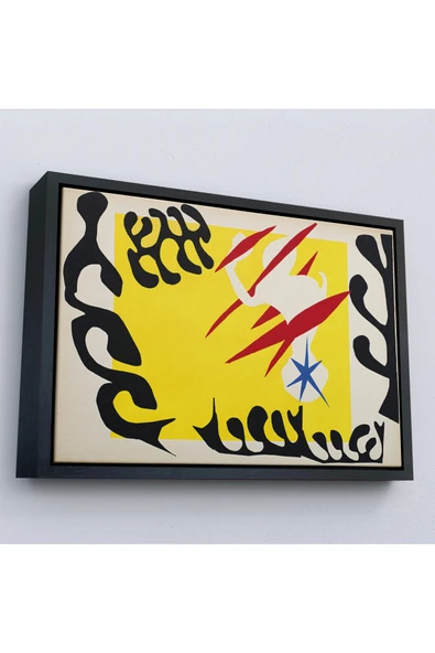Trezon Ahşap Çerçeveli Henri Matisse- Caz'Dan Beyaz Filin Kabusu Tablo-7079 ürün görseli 1