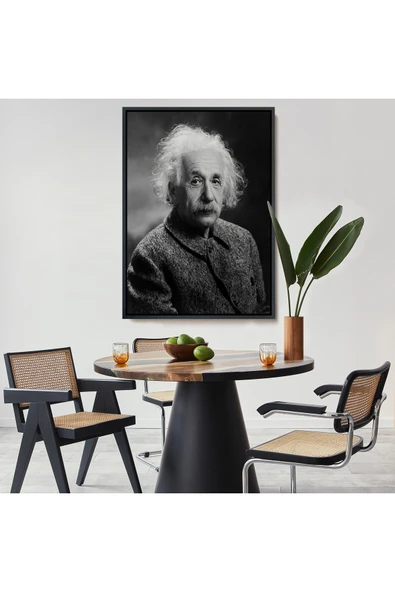 Trezon Ahşap Çerçeveli Albert Einstein Tablo-7845 - Resim 8