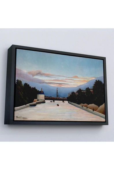 Trezon Ahşap Çerçeveli Henri Julien Félix Rousseau - The Eiffel Tower Eyfel Kulesi Tablosu-7042 ürün görseli 1