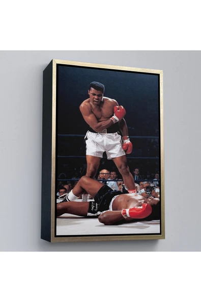 Trezon Ahşap Çerçeveli Muhammet Ali Nakavt Tablosu-7938 ürün görseli 1