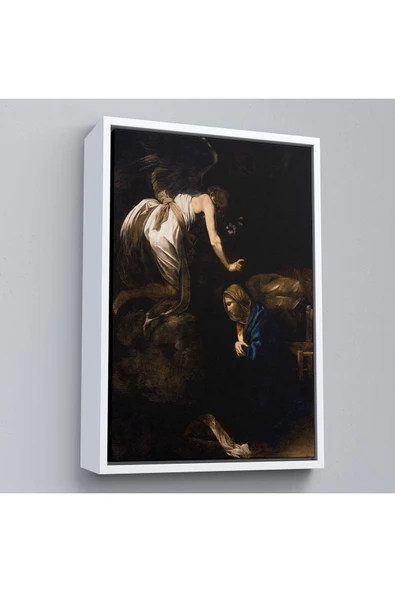 Trezon Ahşap Çerçeveli Caravaggio - Duyuru Tablosu - Annunciation-7420 ürün görseli 1